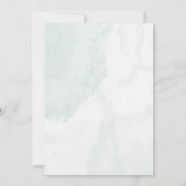 Elegantes, individuell gestaltetes blaues Brautpar Einladung (Rückseite)