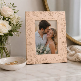 Elegantes Individuelle Name-Couple-Memory-Foto Geätzte Rahmen