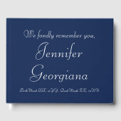 Elegantes individuelles Begräbnis/Gästebuch Gästebuch (Vorderseite)