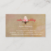 Elegantes, individuelles Cake Design Dekorieren vo Visitenkarte (Rückseite)