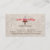 Elegantes, individuelles Cake Design Dekorieren vo Visitenkarte (Rückseite)