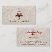Elegantes, individuelles Cake Design Dekorieren vo Visitenkarte (Vorne/Hinten)