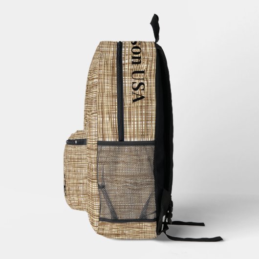 Elegantes, individuelles Design stilvoll Burlap Bl Bedruckter Rucksack (Rechts)