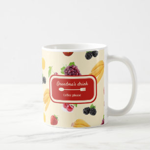 Elegantes individuelles farbenfrohes Früchte-Rezep Kaffeetasse