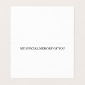 Elegantes individuelles Foto Beerdigungsgeld Visitenkarten (Innenseite Aufgefaltet)