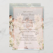 Elegantes individuelles Foto Einladung zur Hochzei (Vorne/Hinten)