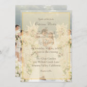 Elegantes individuelles Foto Einladung zur Hochzei (Vorne/Hinten)