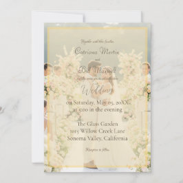 Elegantes individuelles Foto Einladung zur Hochzei