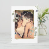 Elegantes individuelles Foto Hochzeit Zeremonie We Einladung (Stehend Vorderseite)