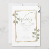 Elegantes individuelles Foto Hochzeit Zeremonie We Einladung (Rückseite)