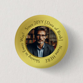 Elegantes, individuelles Foto Shining Gold - Allro Button