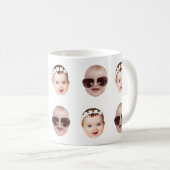 Elegantes, individuelles Gesicht mit Baby-Gesicht  Kaffeetasse (VorderseiteRechts)