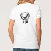 Elegantes, individuelles Golf Monogram Design T-Shirt (Rückseite)
