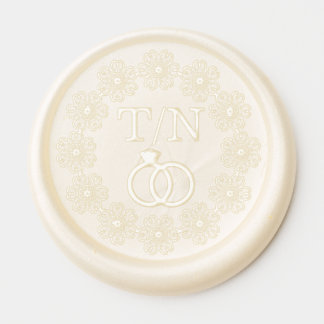 Elegantes, individuelles Hochzeitsmonogramm für da Wachssiegel Selbstklebend