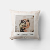 Elegantes, individuelles Hochzeitspieß-Foto Kissen (Vorderseite)