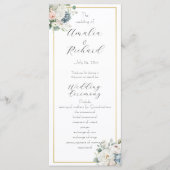Elegantes, individuelles Hochzeitsprogramm mit Blu Programm (Vorderseite)