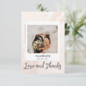 Elegantes individuelles Hochzeitsstil Dankeskarte (Stehend Vorderseite)