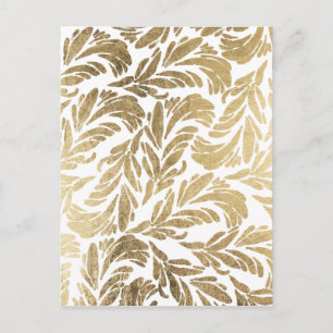 Elegantes, individuelles Imitat Goldfolie-Damast Postkarte
