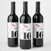 Elegantes, individuelles Party Weinetikett (Flaschen)