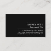 Elegantes, individuelles Schwarz Minimalistisch Be Visitenkarte (Vorderseite)