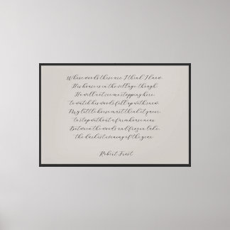 Elegantes individuelles Zitat-Gedicht-Kalligrafie- Leinwanddruck