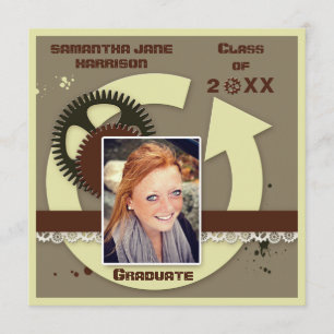 Elegantes Ingenieurgetriebe Abschluss Foto Einladung