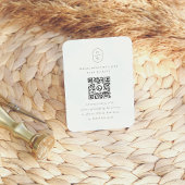 Elegantes Initials Foto QR Code Hochzeit RSVP Begleitkarte
