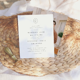 Elegantes Initials Schwarz-weißes Budget Foto Hoch