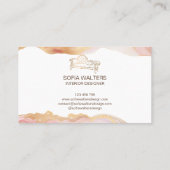 elegantes Innenausstatter Zuhause-Staffelsofa Visitenkarte (Rückseite)