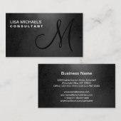 Elegantes Innendekorator Monogram Beruflich Visitenkarte (Vorne/Hinten)