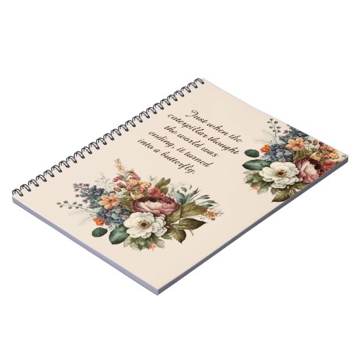 Elegantes inspirierendes Notebook oder Journal Notizblock (Linke Seite)