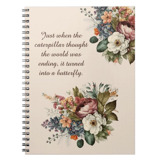 Elegantes inspirierendes Notebook oder Journal Notizblock (Vorderseite)