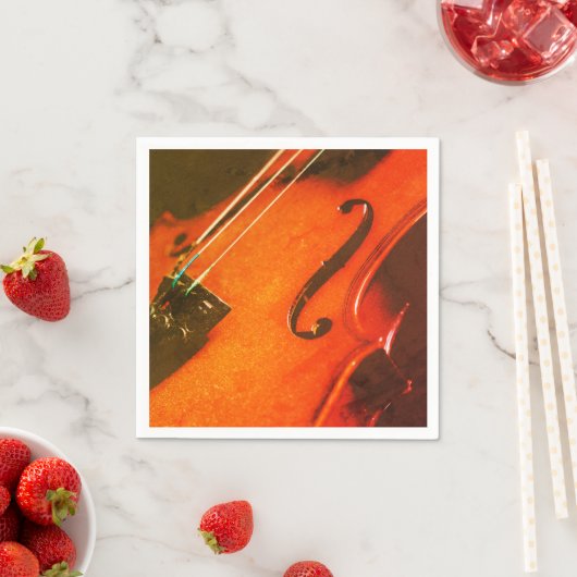 Elegantes Instrument für Violine Musikpapier Napki Serviette (Beispiel)