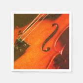 Elegantes Instrument für Violine Musikpapier Napki Serviette (Vorderseite)