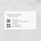 elegantes Interieur Visitenkarte (Rückseite)