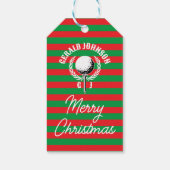 Elegantes Invertiertes Golf Monogram Design Geschenkanhänger (Rückseite)