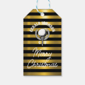 Elegantes Invertiertes Golf Monogram Design Geschenkanhänger (Rückseite)