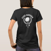 Elegantes Invertiertes Golf Monogram Design T-Shirt (Rückseite)