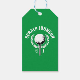 Elegantes invertiertes Golf-Monogramm-Design Geschenkanhänger