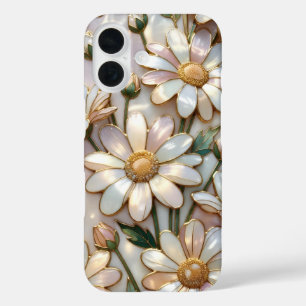 Elegantes iPhone-Case Elegant Daisy Buntglas Elfen iPhone 16 Hülle