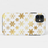 Elegantes iPhone-Case für Gold und White Snow Flak Case-Mate iPhone Hülle (Rückseite (Horizontal))