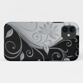 Elegantes iPhone-Case mit Schwarz/Weiß-Swirl Case-Mate iPhone Hülle (Rückseite (Horizontal))