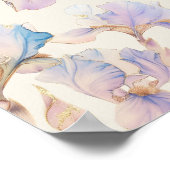 Elegantes Iris-Hochzeitsdiagramm Poster (Ecke)