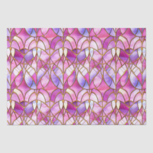 Elegantes irisierendes rosa falsches Buntglas-Must Seidenpapier