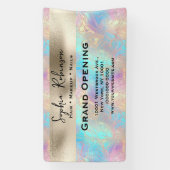 Elegantes Irisierungs- und Perlfolienzeichen Busin Banner (Vertikal)