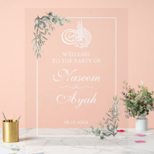 Elegantes islamisch-islamisches arabisches Party Acrylschild