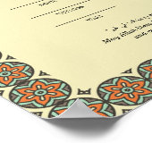 Elegantes islamisches Ehebescheinigungspaket Poster (Ecke)