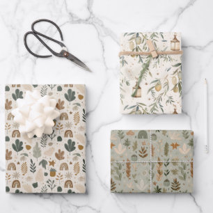 Elegantes islamisches Garten-Geschenkpapier-Set Geschenkpapier Set