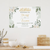 Elegantes islamisches Hochzeitplakat Poster (Küche)