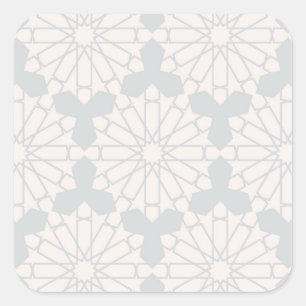 Elegantes islamisches Kunstdesign Quadratischer Aufkleber